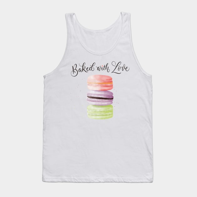 Macarons: Baked with love Tank Top by CalliLetters